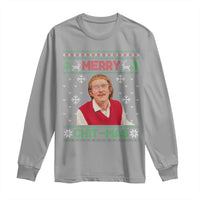 Funny Chit Christmas Merry Chit-Mas Long Sleeve Shirt Retro Holiday Humor - Wonder Print Shop