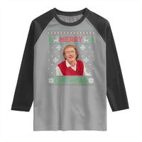 Funny Chit Christmas Merry Chit-Mas Raglan Shirt Retro Holiday Humor - Wonder Print Shop
