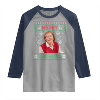 Funny Chit Christmas Merry Chit-Mas Raglan Shirt Retro Holiday Humor - Wonder Print Shop