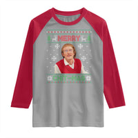Funny Chit Christmas Merry Chit-Mas Raglan Shirt Retro Holiday Humor - Wonder Print Shop