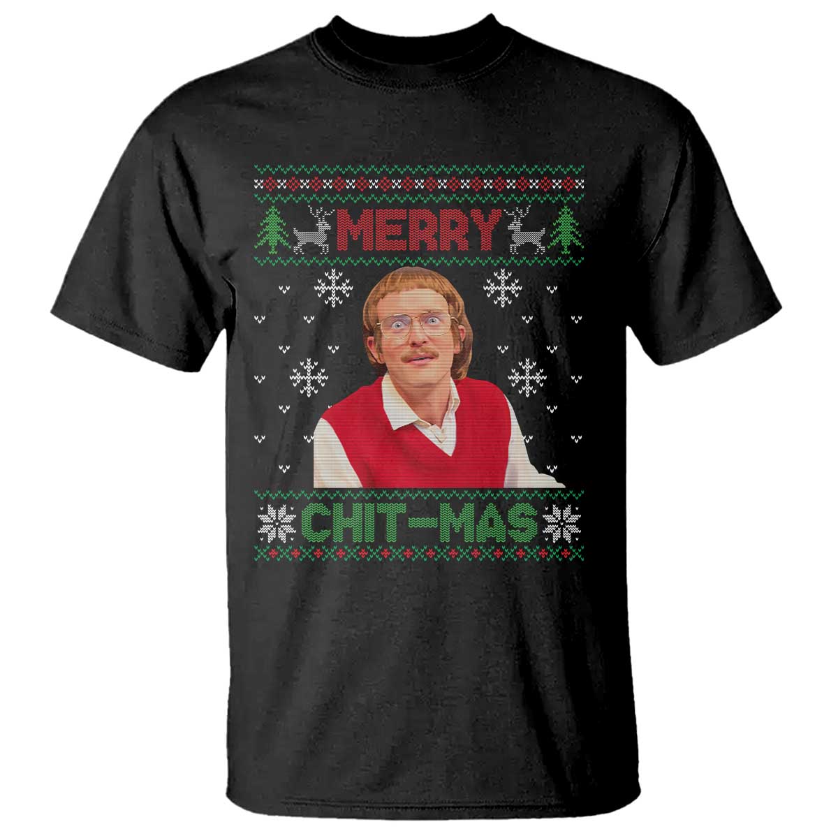 Funny Chit Christmas Merry Chit-Mas T Shirt Retro Holiday Humor - Wonder Print Shop