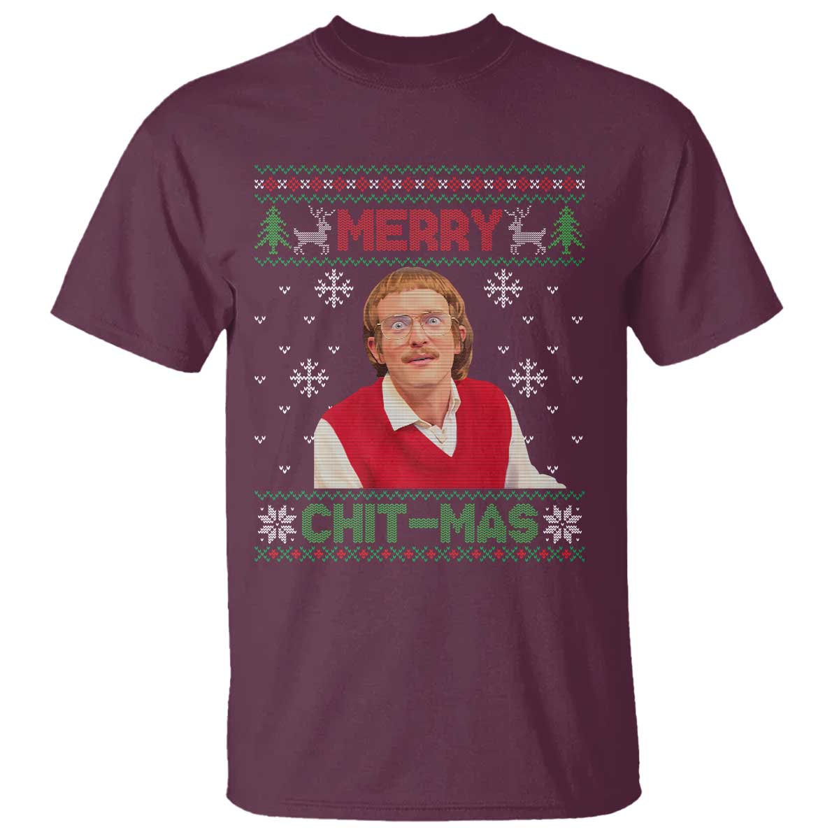 Funny Chit Christmas Merry Chit-Mas T Shirt Retro Holiday Humor - Wonder Print Shop