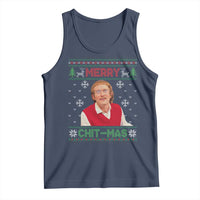 Funny Chit Christmas Merry Chit-Mas Tank Top Retro Holiday Humor - Wonder Print Shop