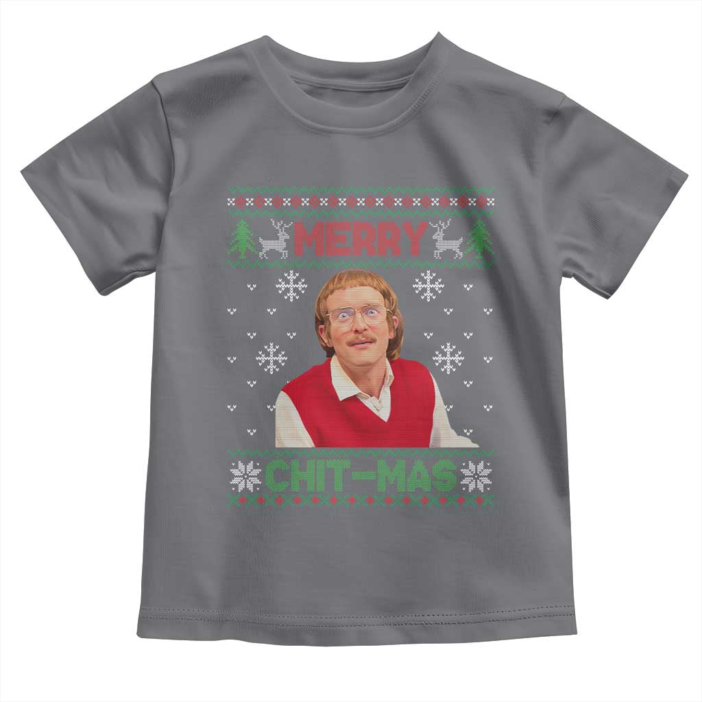 Funny Chit Christmas Merry Chit-Mas Toddler T Shirt Retro Holiday Humor - Wonder Print Shop