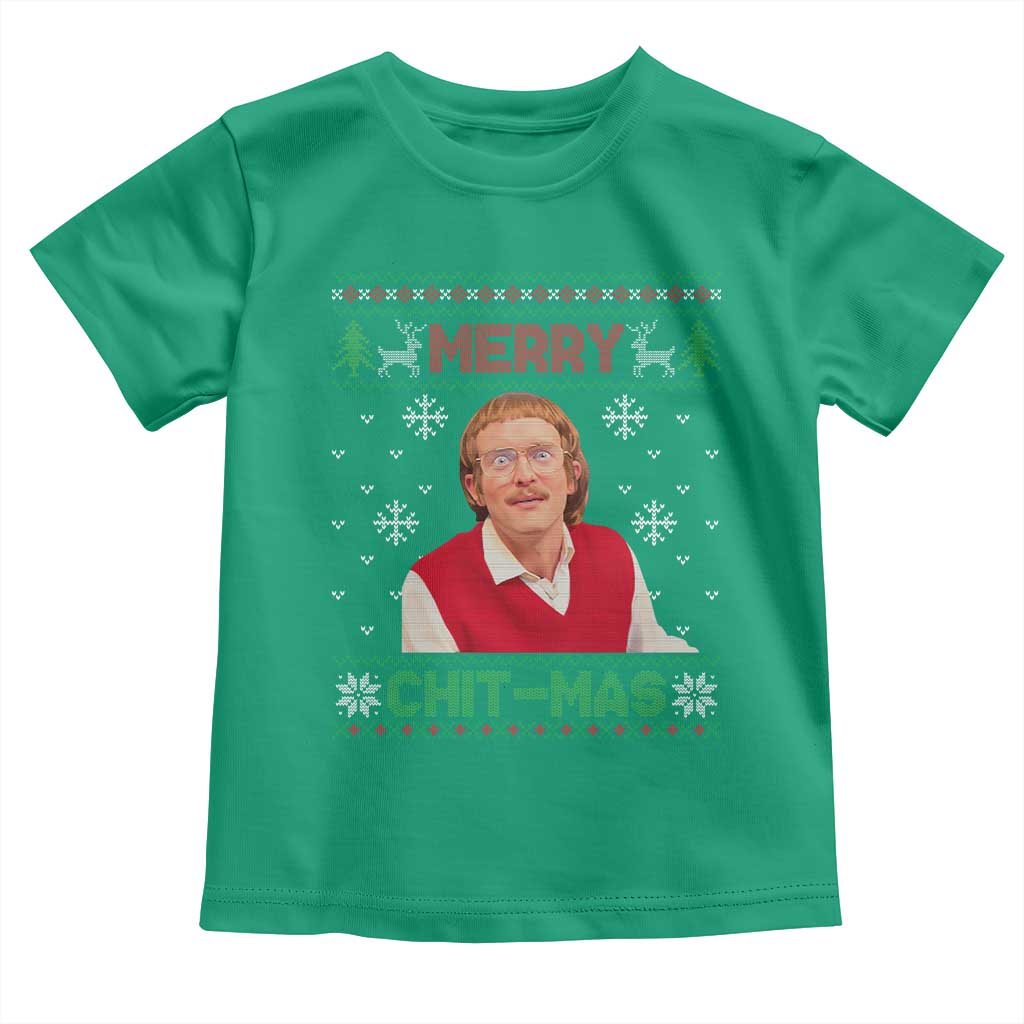 Funny Chit Christmas Merry Chit-Mas Toddler T Shirt Retro Holiday Humor - Wonder Print Shop