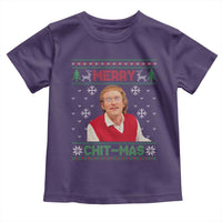 Funny Chit Christmas Merry Chit-Mas Toddler T Shirt Retro Holiday Humor - Wonder Print Shop