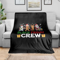 Black Friday Crew Christmas Throw Blanket Funny Holiday Shopping Squad - Wonder Print Shop