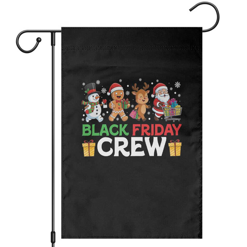 Black Friday Crew Christmas Garden Flag Funny Holiday Shopping Squad - Wonder Print Shop