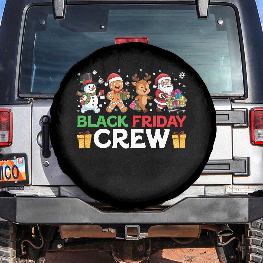 Black Friday Crew Christmas Spare Tire Cover Funny Holiday Shopping Squad - Wonder Print Shop
