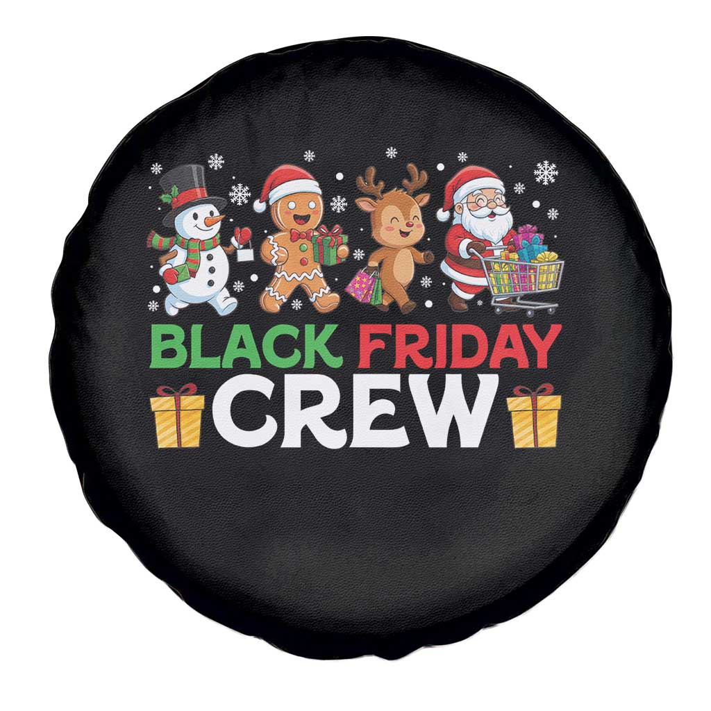 Black Friday Crew Christmas Spare Tire Cover Funny Holiday Shopping Squad - Wonder Print Shop