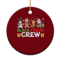 Black Friday Crew Christmas Ceramic Ornament Funny Holiday Shopping Squad - Wonder Print Shop