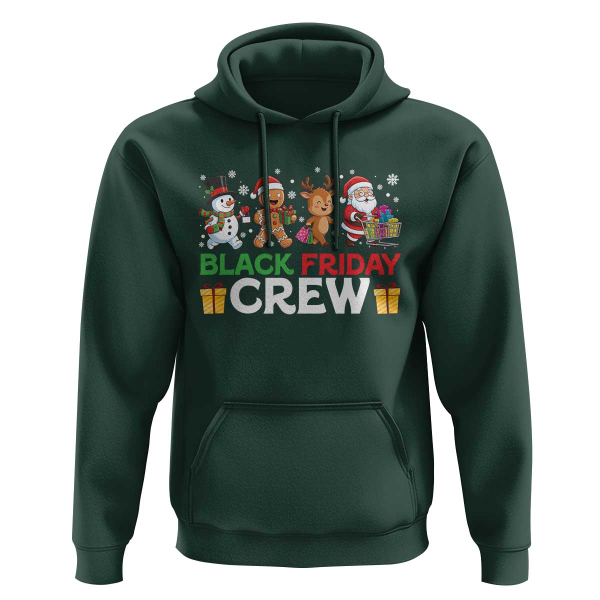 Black Friday Crew Christmas Hoodie Funny Holiday Shopping Squad - Wonder Print Shop