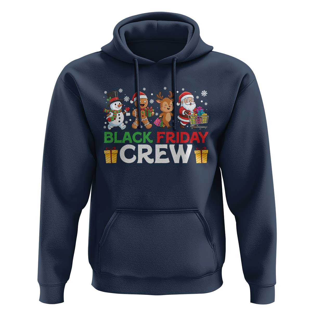 Black Friday Crew Christmas Hoodie Funny Holiday Shopping Squad - Wonder Print Shop