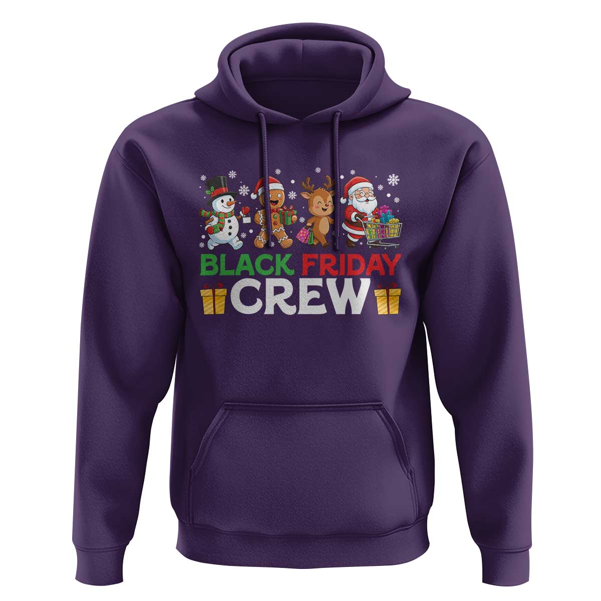 Black Friday Crew Christmas Hoodie Funny Holiday Shopping Squad - Wonder Print Shop
