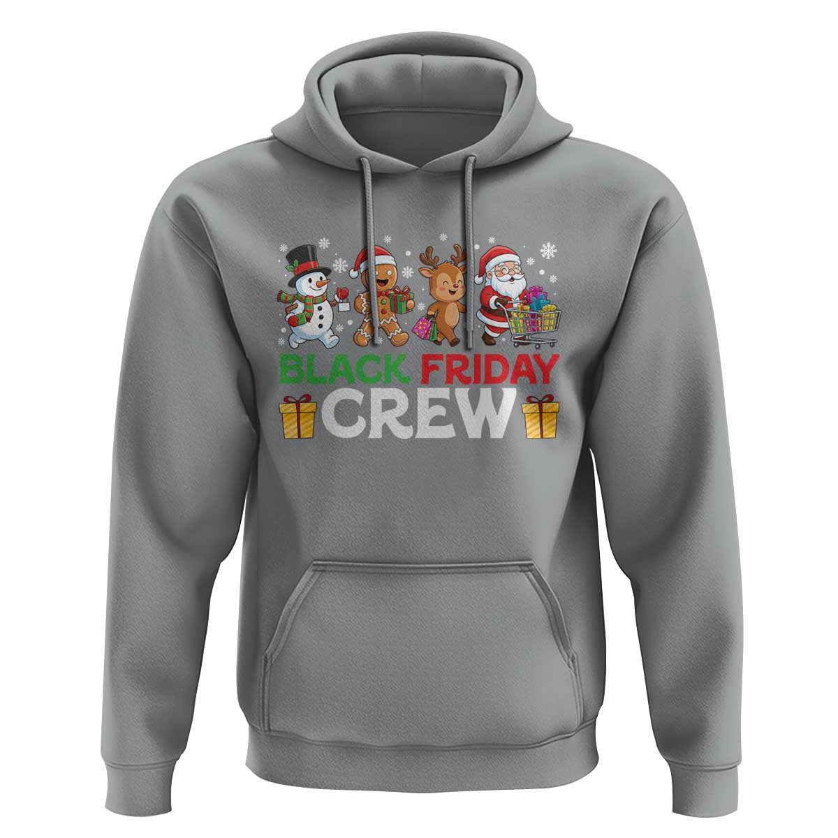 Black Friday Crew Christmas Hoodie Funny Holiday Shopping Squad - Wonder Print Shop