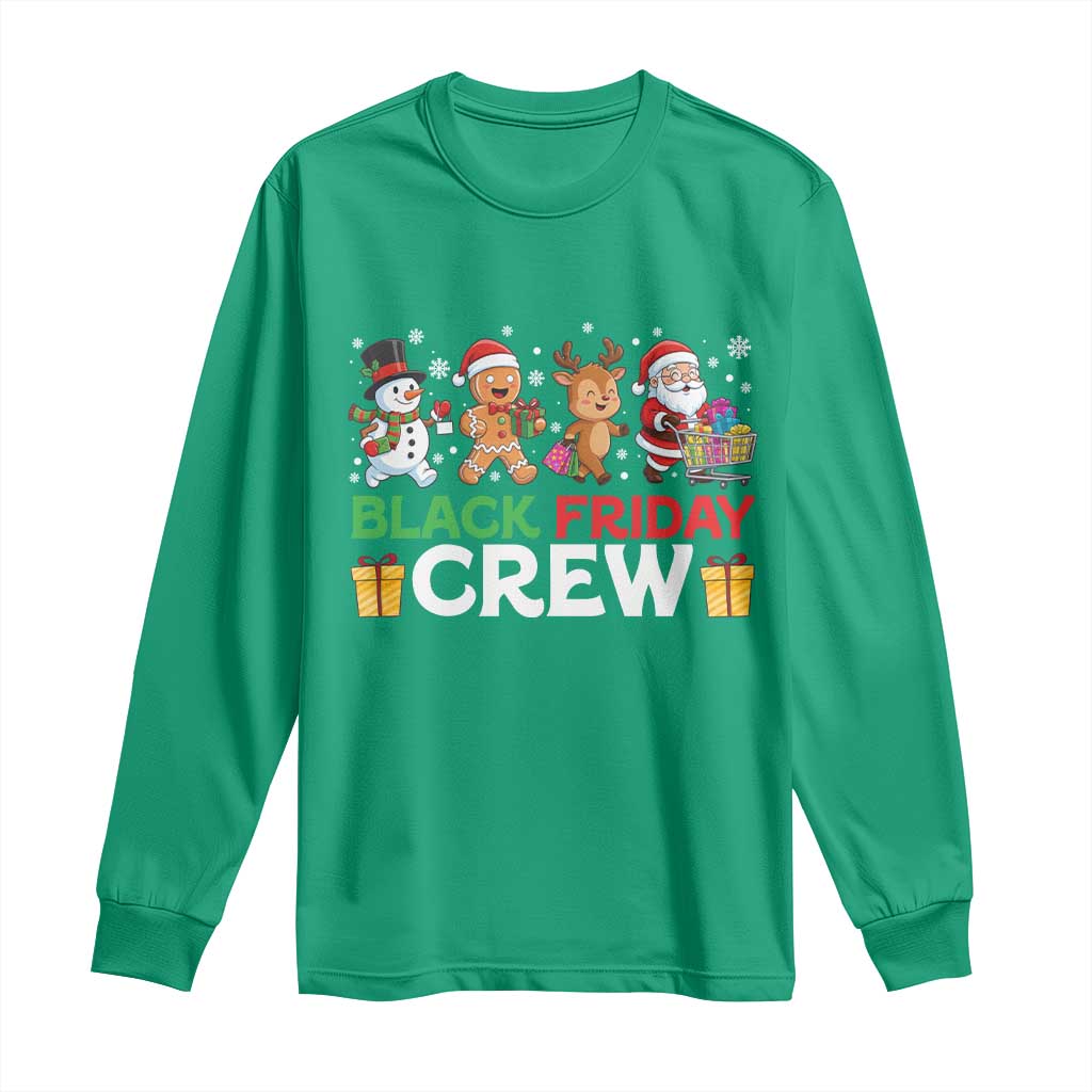 Black Friday Crew Christmas Long Sleeve Shirt Funny Holiday Shopping Squad - Wonder Print Shop