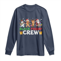 Black Friday Crew Christmas Long Sleeve Shirt Funny Holiday Shopping Squad - Wonder Print Shop