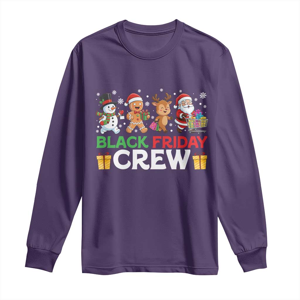 Black Friday Crew Christmas Long Sleeve Shirt Funny Holiday Shopping Squad - Wonder Print Shop