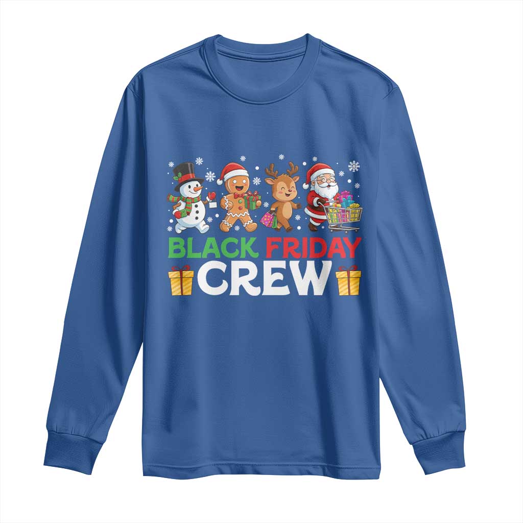 Black Friday Crew Christmas Long Sleeve Shirt Funny Holiday Shopping Squad - Wonder Print Shop