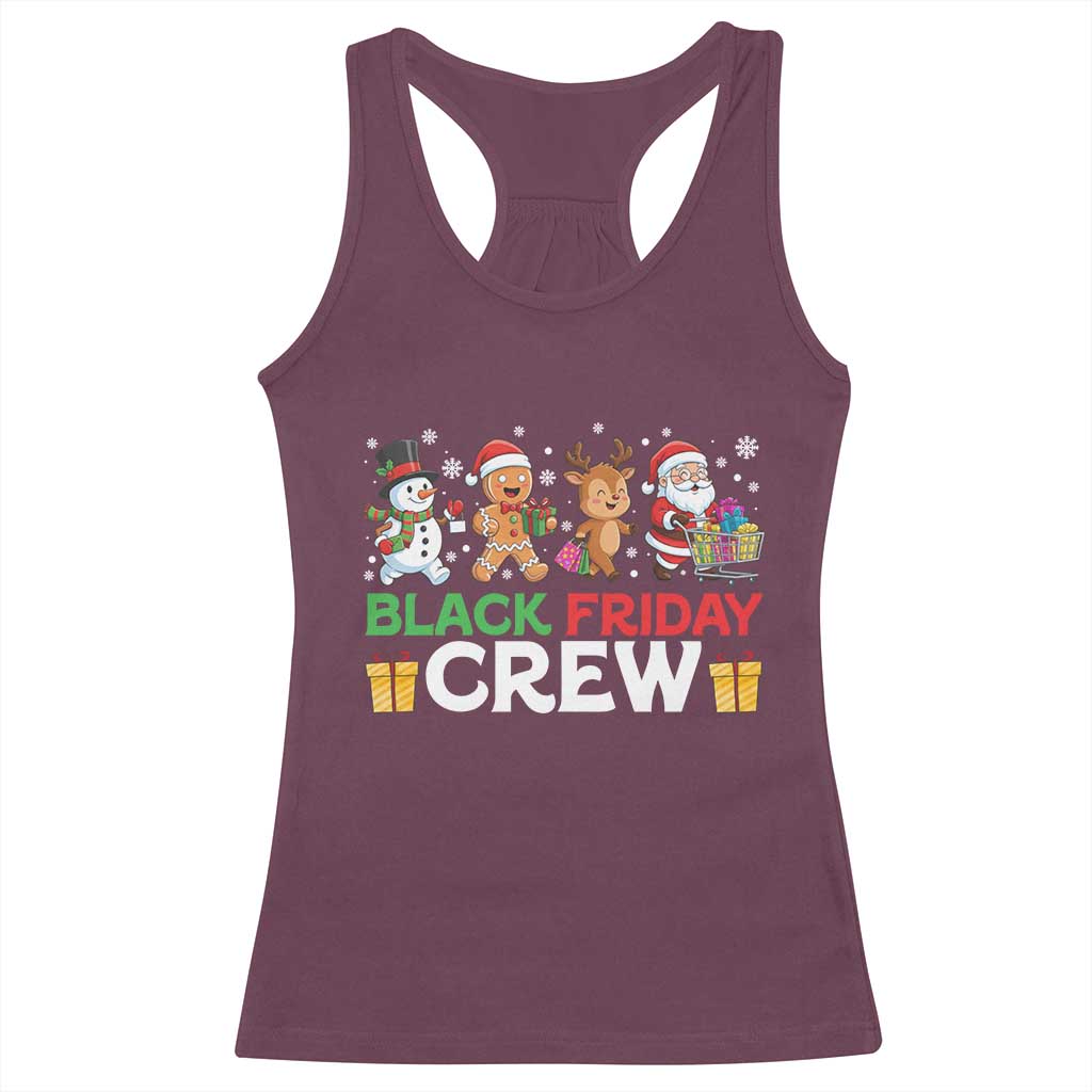 Black Friday Crew Christmas Racerback Tank Top Funny Holiday Shopping Squad - Wonder Print Shop