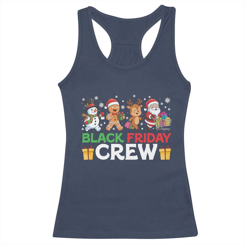 Black Friday Crew Christmas Racerback Tank Top Funny Holiday Shopping Squad - Wonder Print Shop