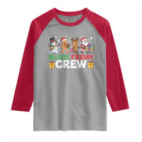 Black Friday Crew Christmas Raglan Shirt Funny Holiday Shopping Squad - Wonder Print Shop