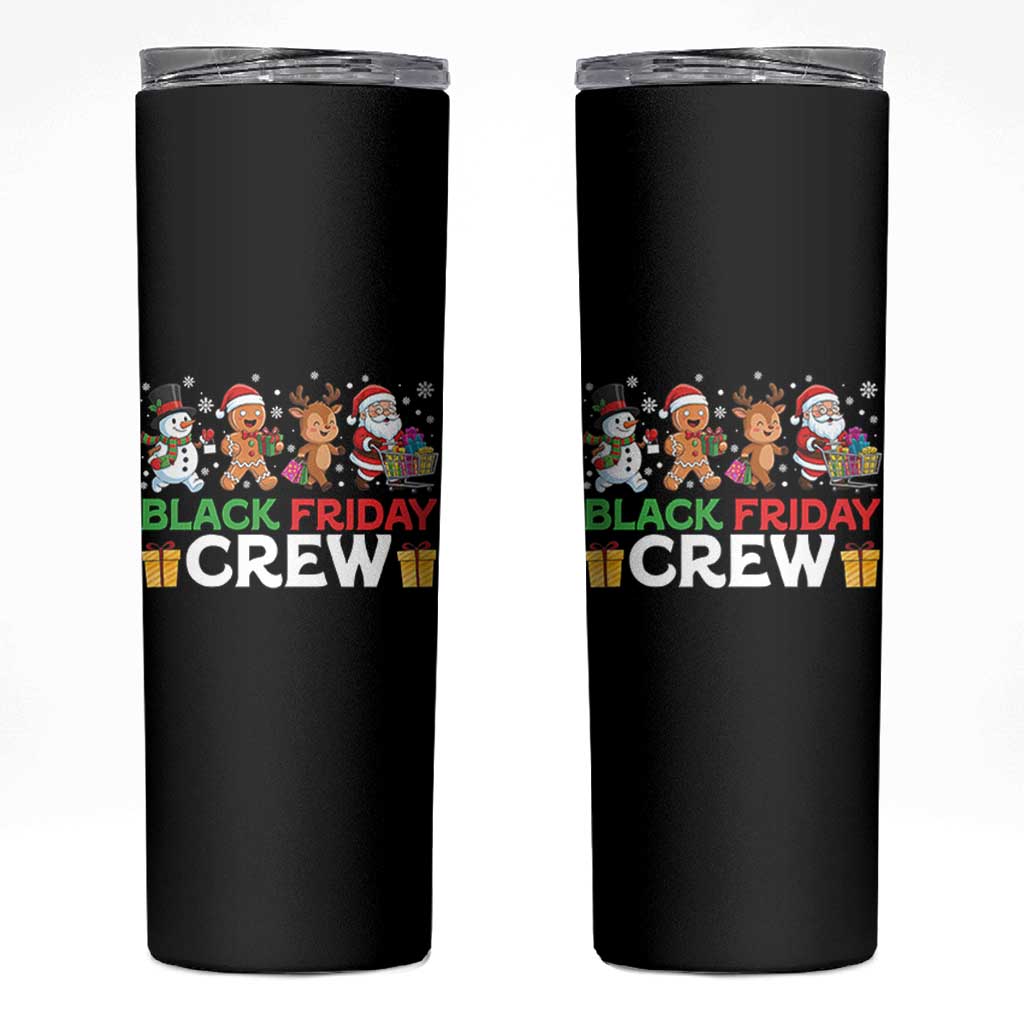 Black Friday Crew Christmas Skinny Tumbler Funny Holiday Shopping Squad - Wonder Print Shop
