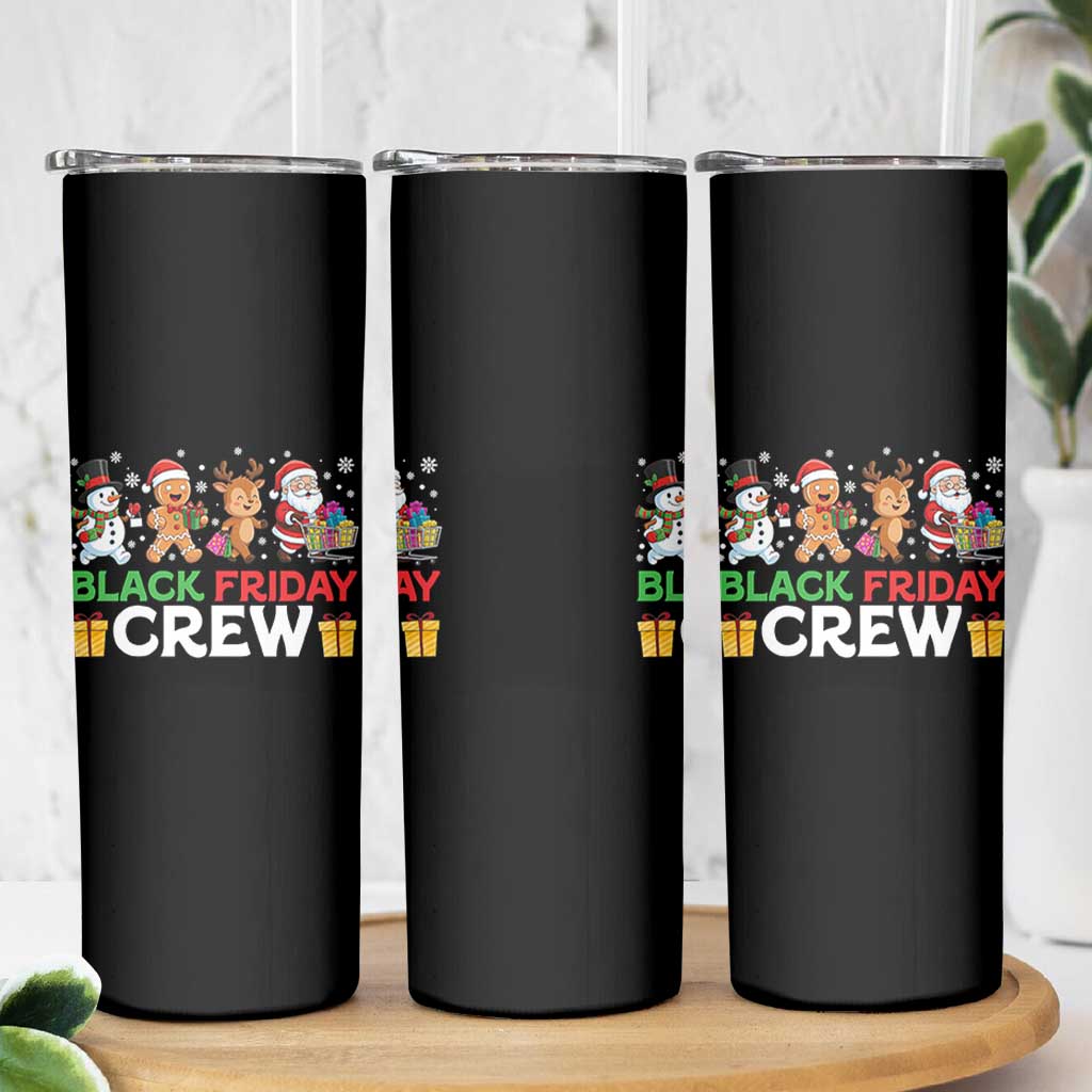 Black Friday Crew Christmas Skinny Tumbler Funny Holiday Shopping Squad - Wonder Print Shop
