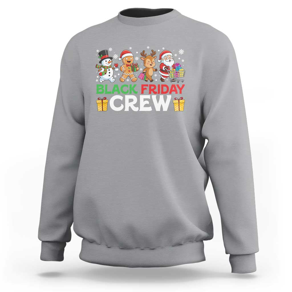 Black Friday Crew Christmas Sweatshirt Funny Holiday Shopping Squad - Wonder Print Shop