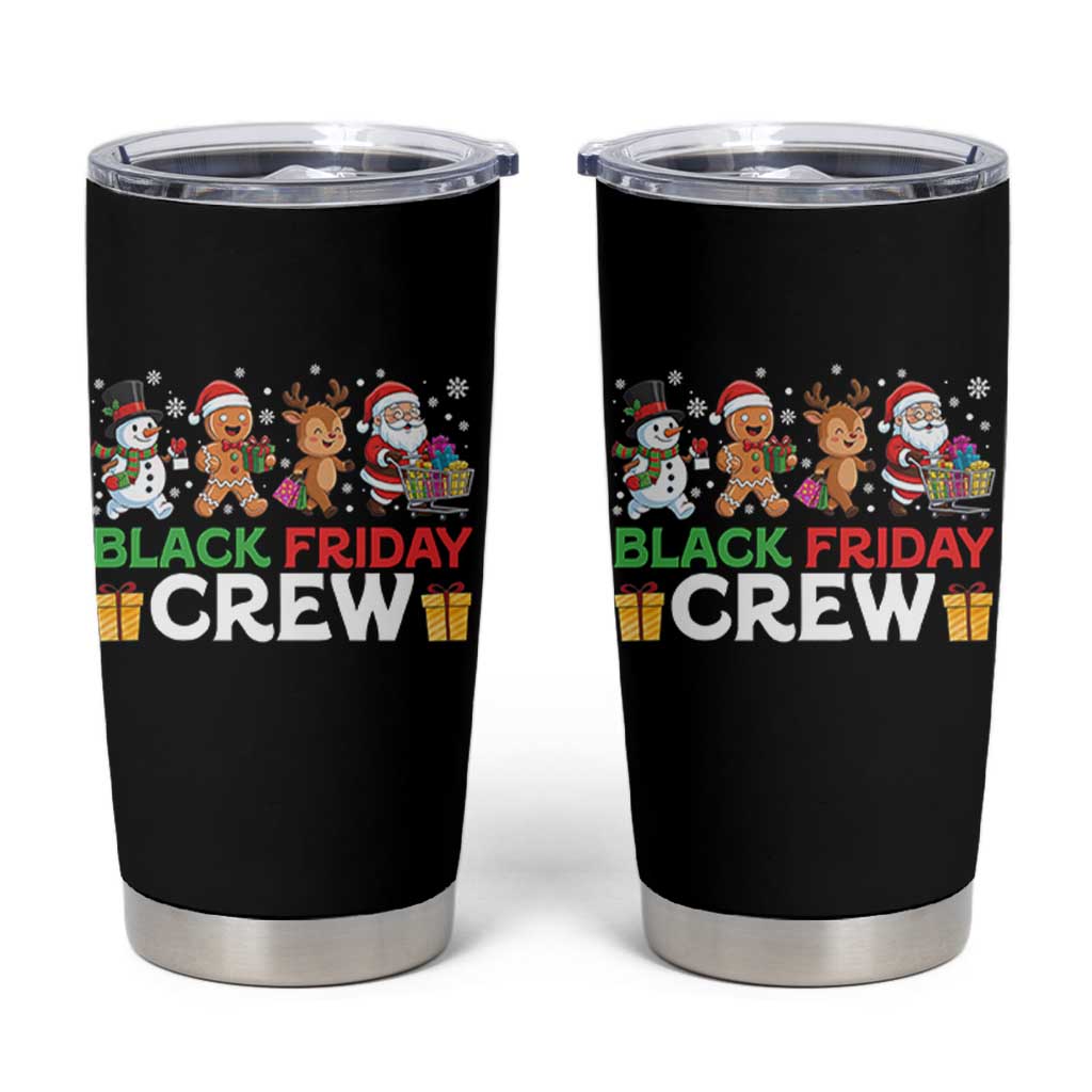 Black Friday Crew Christmas Tumbler Cup Funny Holiday Shopping Squad - Wonder Print Shop