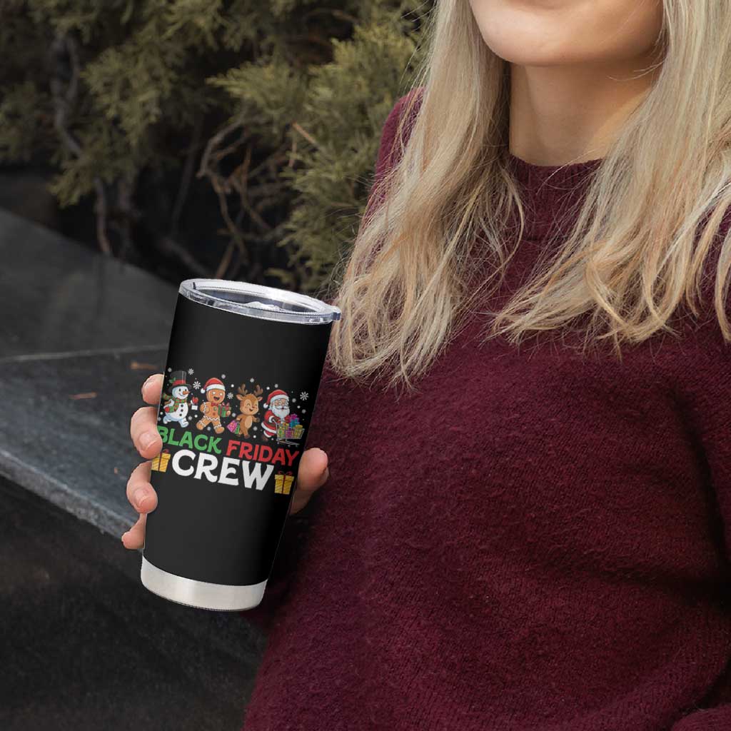 Black Friday Crew Christmas Tumbler Cup Funny Holiday Shopping Squad - Wonder Print Shop