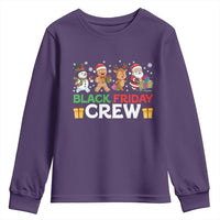 Black Friday Crew Christmas Youth Sweatshirt Funny Holiday Shopping Squad - Wonder Print Shop