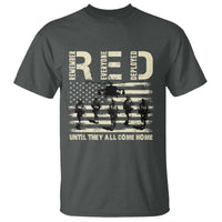 Red Friday T Shirt R.E.D Until They All Come Home Support American Troops US Flag - Wonder Print Shop
