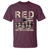 Red Friday T Shirt R.E.D Until They All Come Home Support American Troops US Flag - Wonder Print Shop