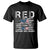 Red Friday T Shirt R.E.D Remember Everyone Deployed American Flag Messy Bun - Wonder Print Shop