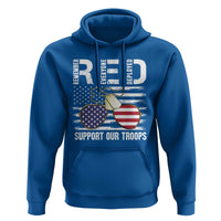 Red Friday Hoodie R.E.D Remember Everyone Deployed American Flag Glasses Dog Tag - Wonder Print Shop
