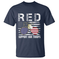 Red Friday T Shirt R.E.D Remember Everyone Deployed American Flag Glasses Dog Tag - Wonder Print Shop