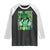 Retro St Patrick's Day Raglan Shirt One Lucky Dude Green Checkered Heart Groovy