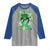 Retro St Patrick's Day Raglan Shirt One Lucky Dude Green Checkered Heart Groovy