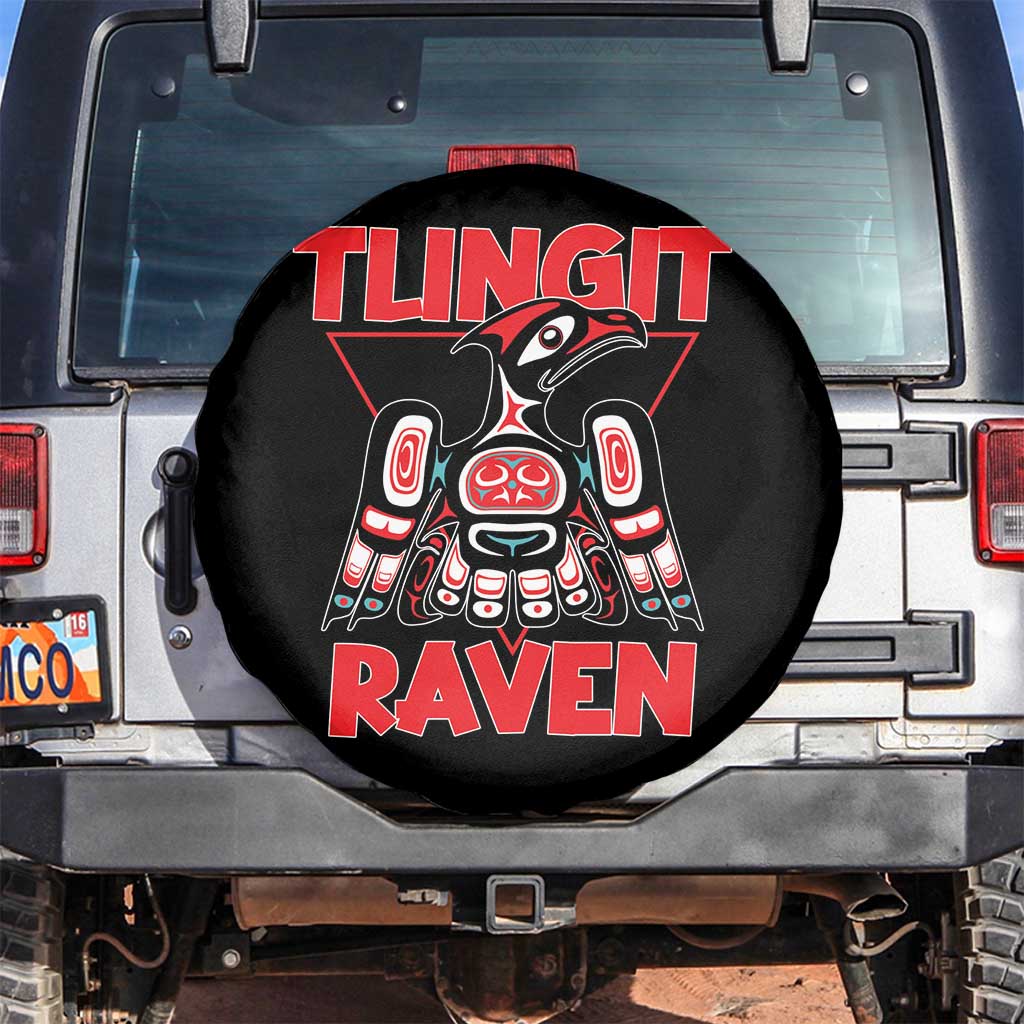 Tlingit Raven Totem Spare Tire Cover Alaska Native Tribal Art Design