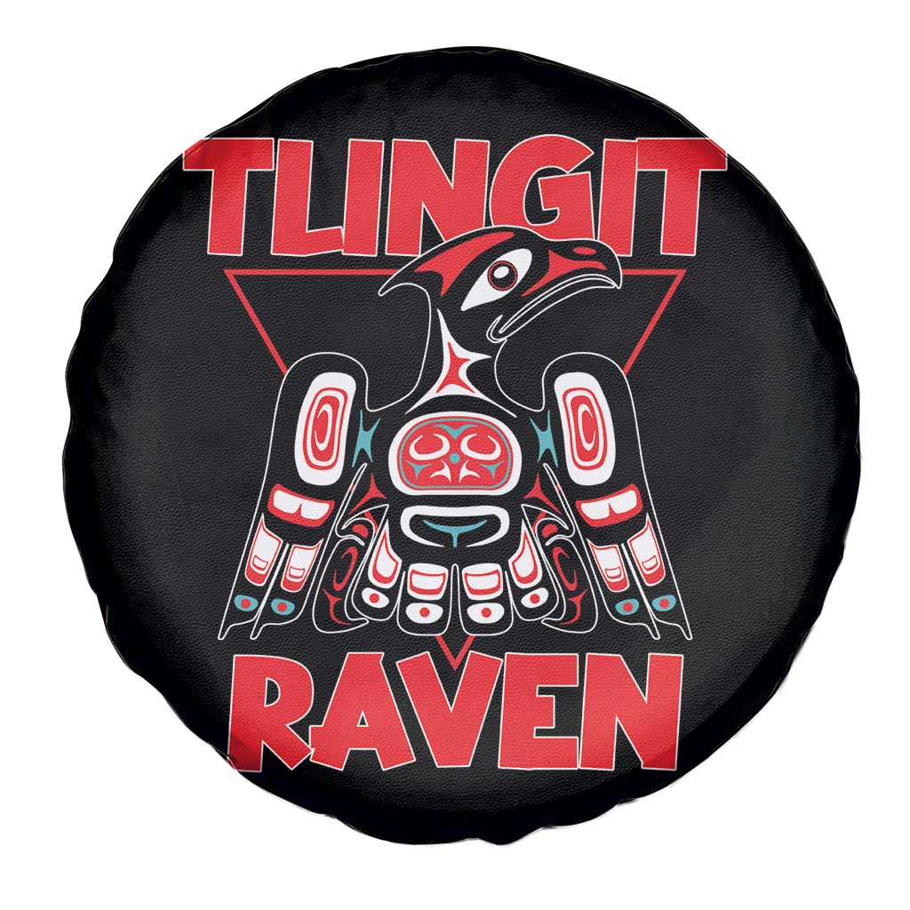 Tlingit Raven Totem Spare Tire Cover Alaska Native Tribal Art Design
