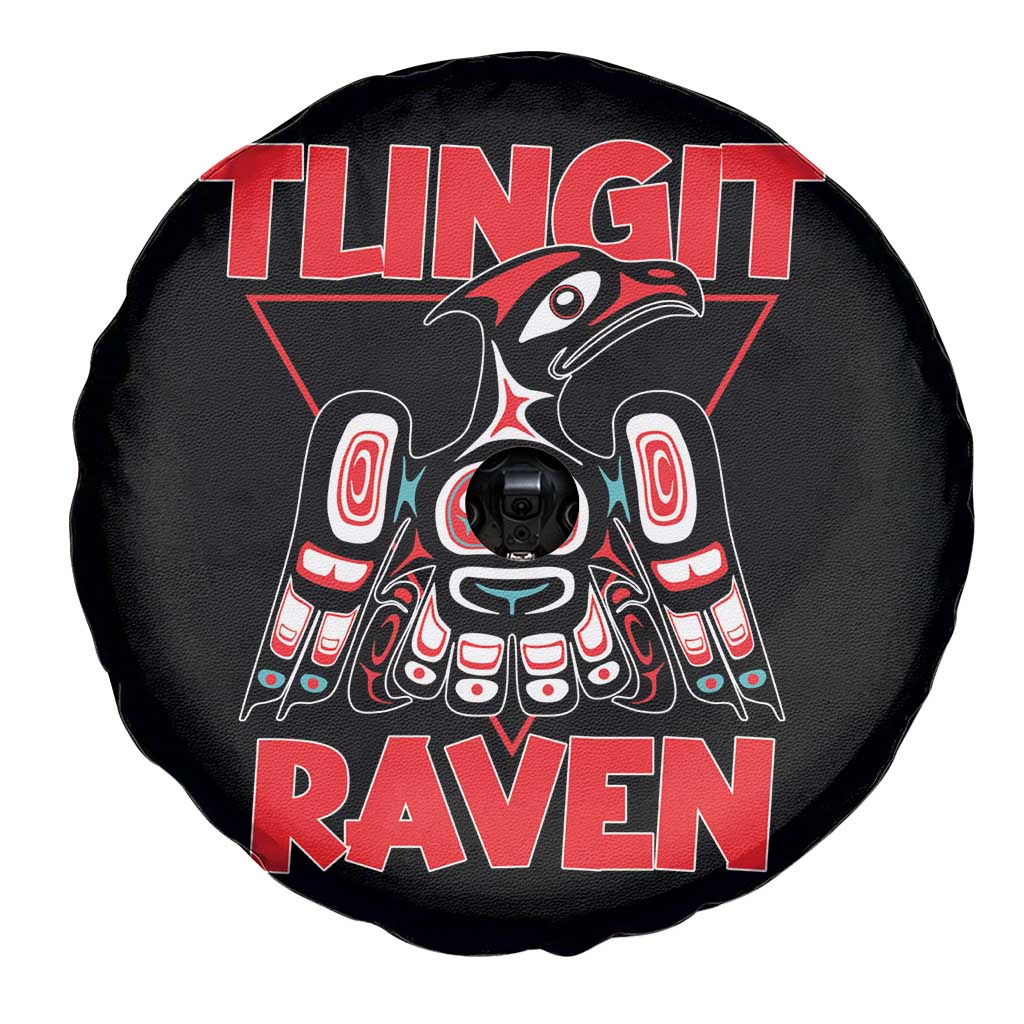 Tlingit Raven Totem Spare Tire Cover Alaska Native Tribal Art Design