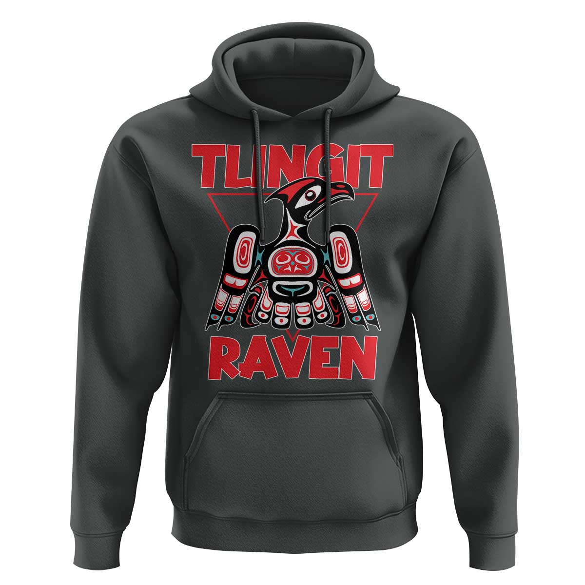 Tlingit Raven Totem Hoodie Alaska Native Tribal Art Design