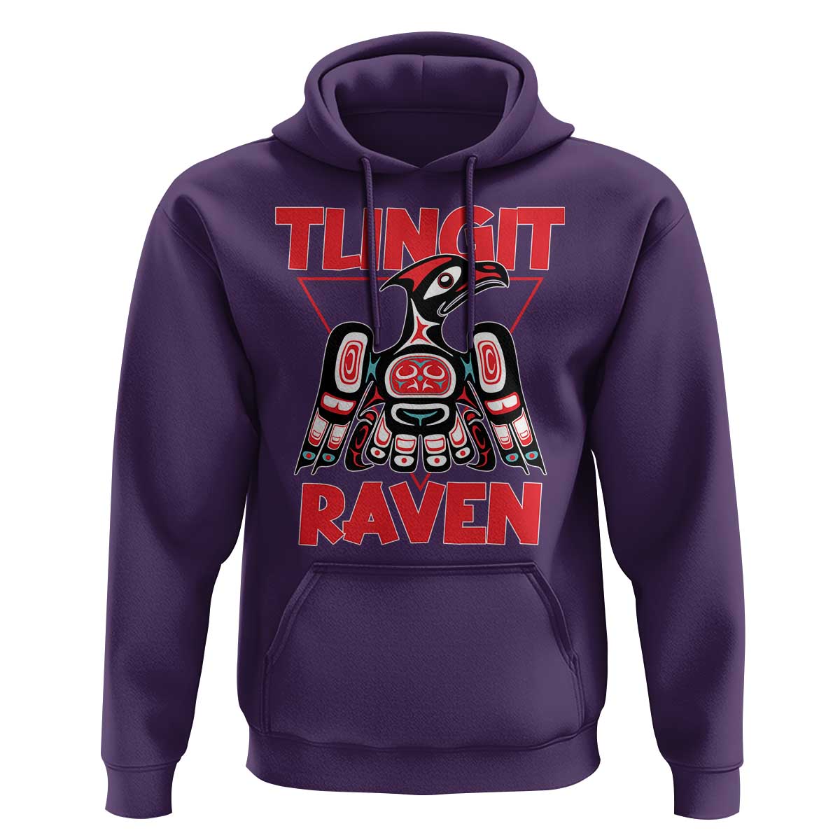 Tlingit Raven Totem Hoodie Alaska Native Tribal Art Design