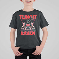Tlingit Raven Totem T Shirt For Kid Alaska Native Tribal Art Design