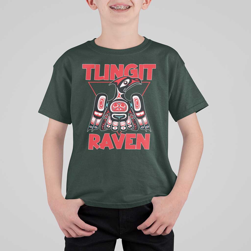 Tlingit Raven Totem T Shirt For Kid Alaska Native Tribal Art Design