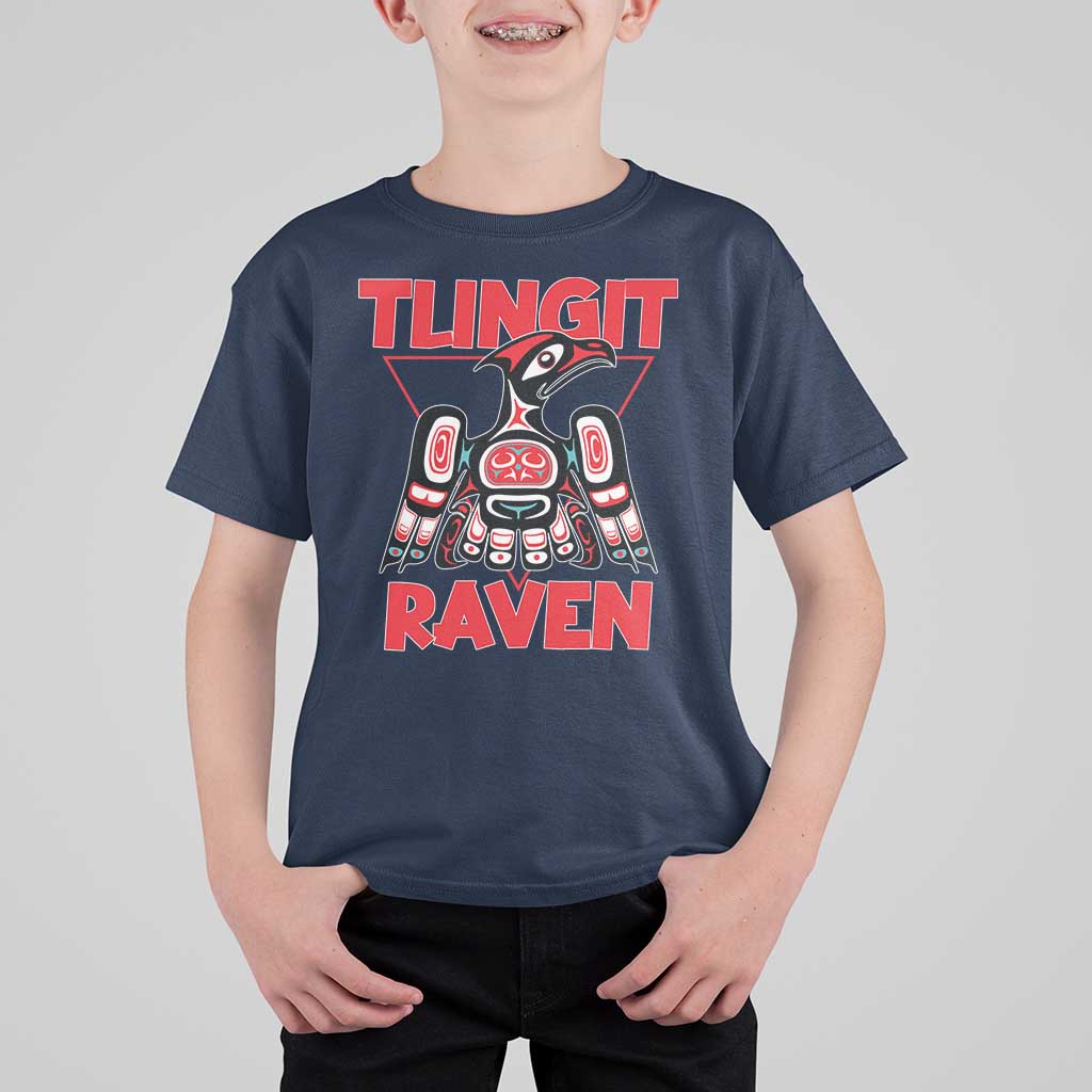 Tlingit Raven Totem T Shirt For Kid Alaska Native Tribal Art Design