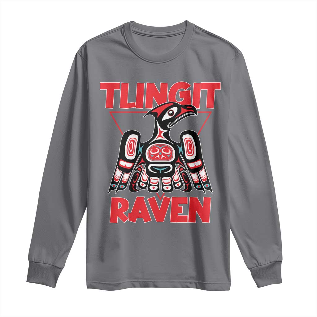 Tlingit Raven Totem Long Sleeve Shirt Alaska Native Tribal Art Design