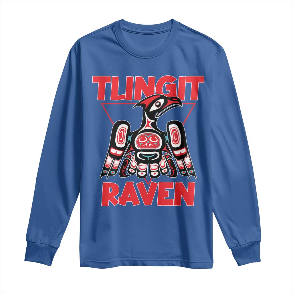 Tlingit Raven Totem Long Sleeve Shirt Alaska Native Tribal Art Design