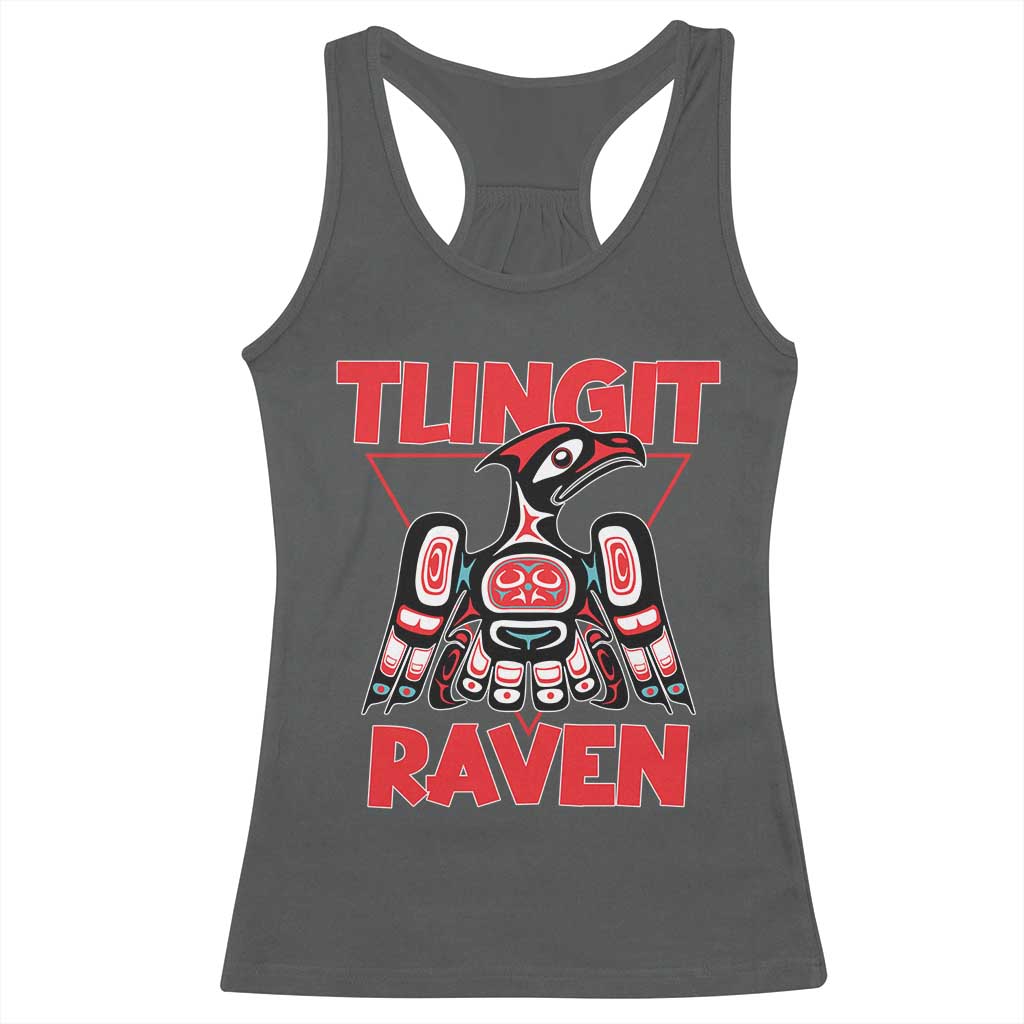 Tlingit Raven Totem Racerback Tank Top Alaska Native Tribal Art Design